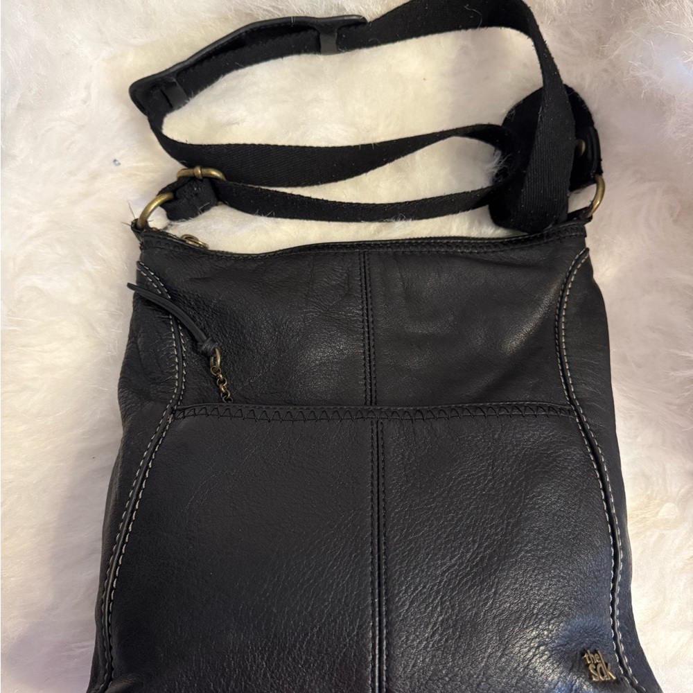 The Sak Black Leather Crossbody Bag